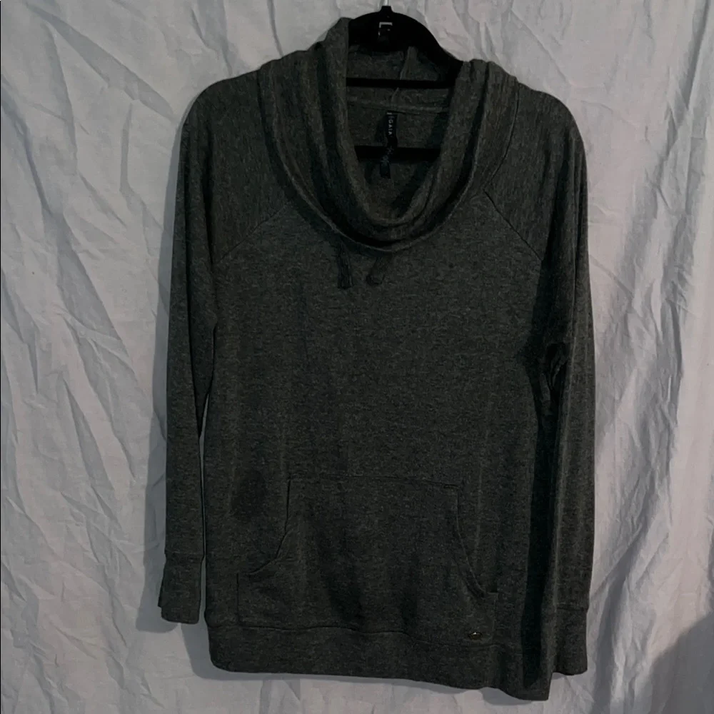 Gaiam Charcoal Cowl Neck Sweater - Picture 1 of 4